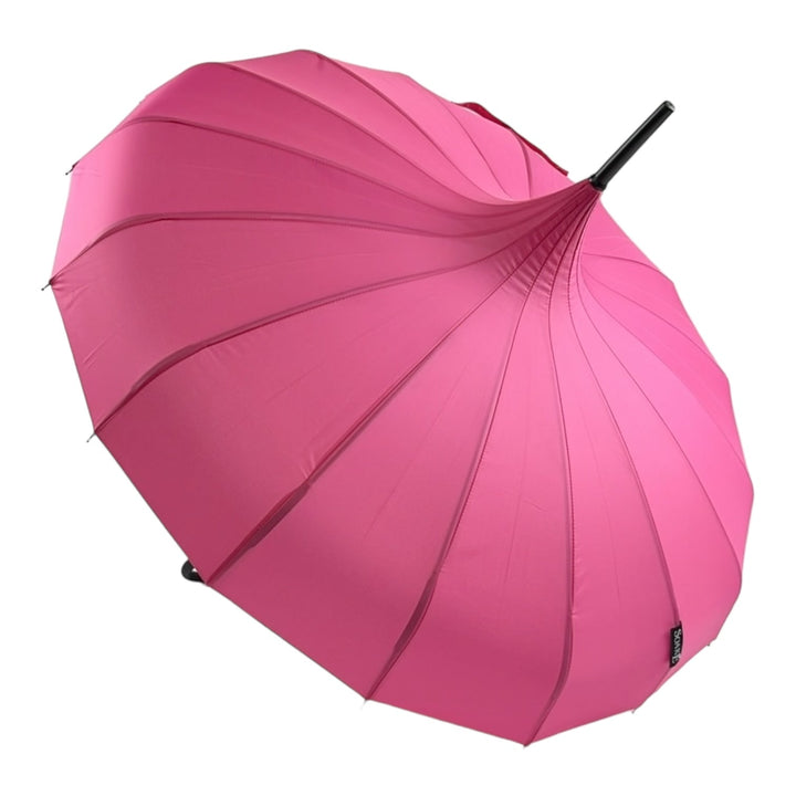 Boutique Classic Pagoda Umbrella in Rose Red