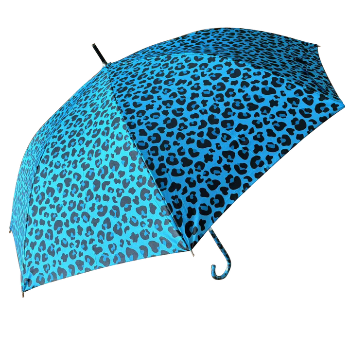 Retro Leopard Print in Electric Blue with matching handle