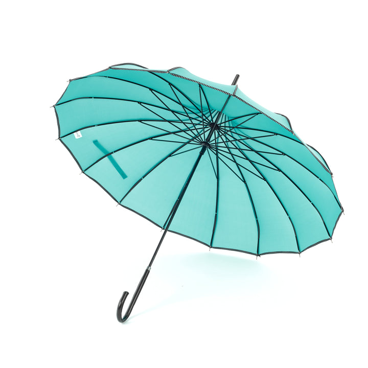 Boutique RIBBED Paoda Umbrella Teal