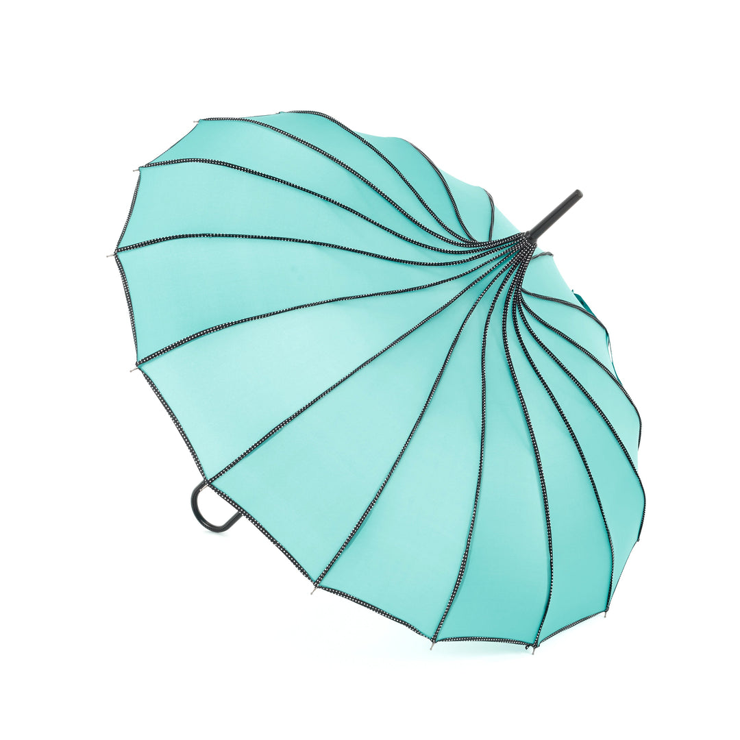 Boutique RIBBED Paoda Umbrella Teal