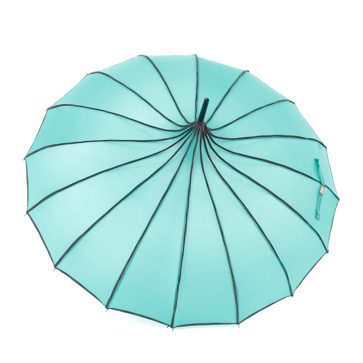 Boutique RIBBED Paoda Umbrella Teal
