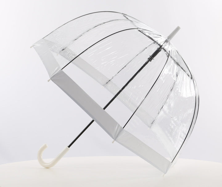 Everyday Clear Vinyl Dome Umbrella White