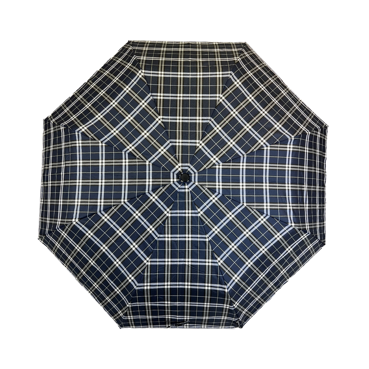 Everyday Tartan Folding Umbrella Blue