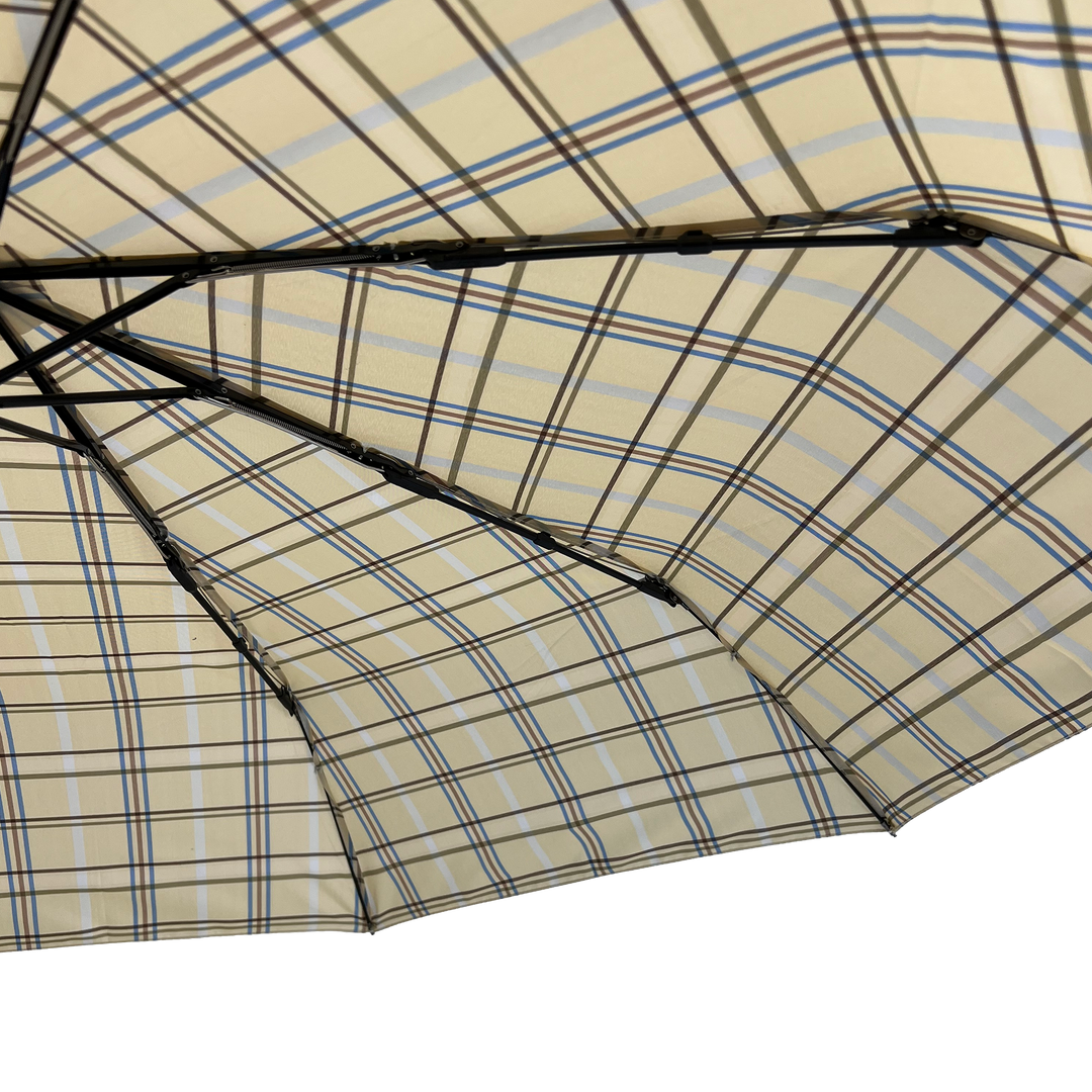 Everyday Tartan Folding Umbrella Cream