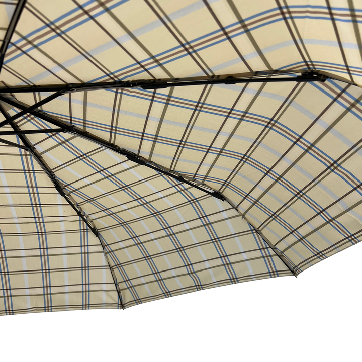 Everyday Tartan Folding Umbrella Cream