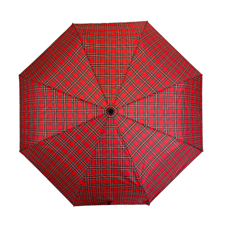 Everyday Tartan Folding Umbrella Red