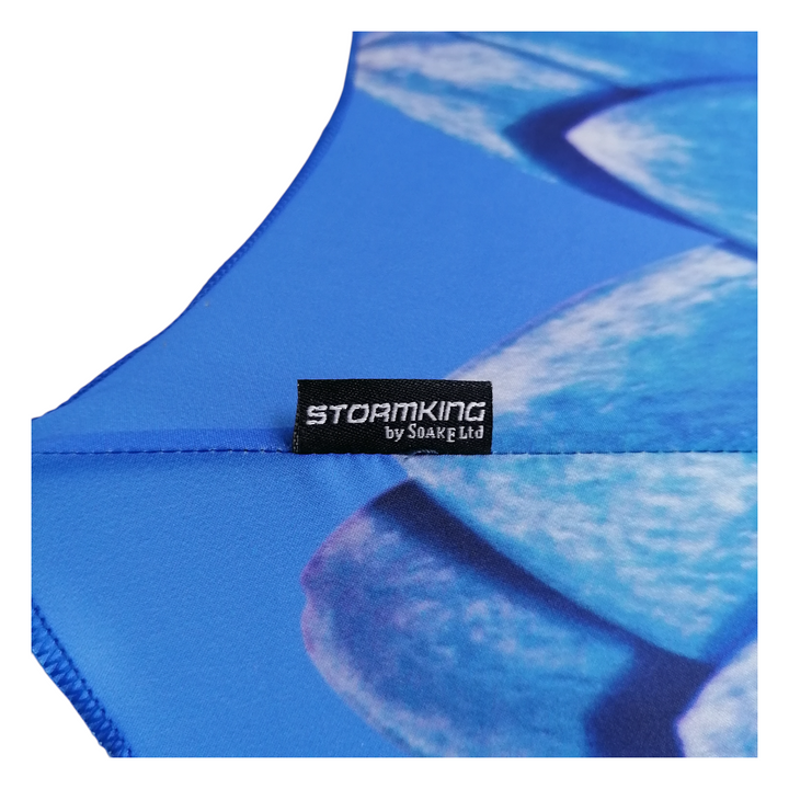 StormKing Folding Floral Umbrella Blue Daisy