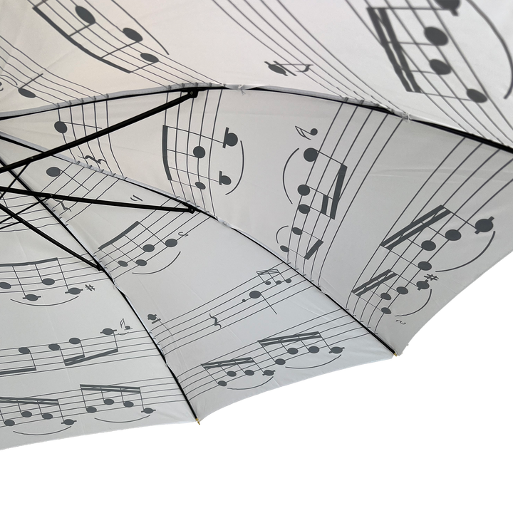 White Music Umbrella with Black Notes