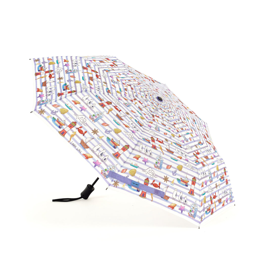 Laura Wall Stripes Design Folding Umbrella