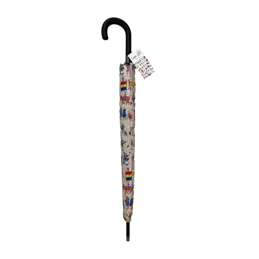 Laura Wall Seaside Shenanigans Dual canopy Stick Umbrella