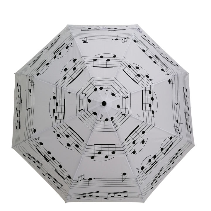 Music Notes Folding White with Black Notes