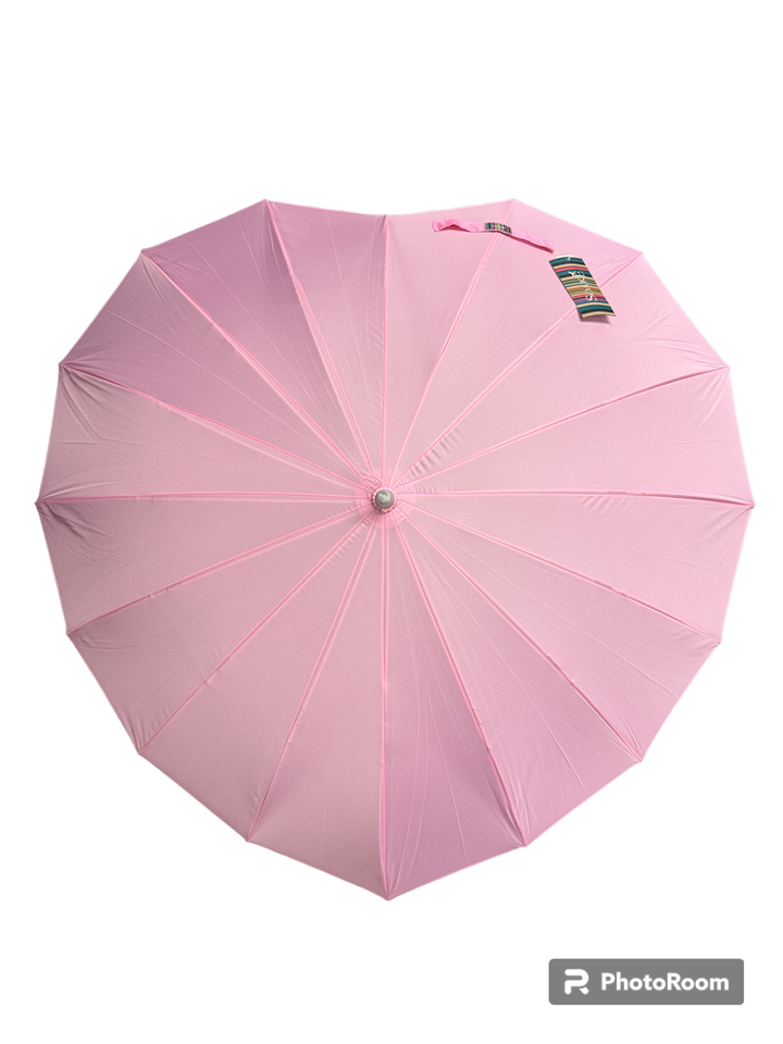 Boutique Heart Umbrella Pink