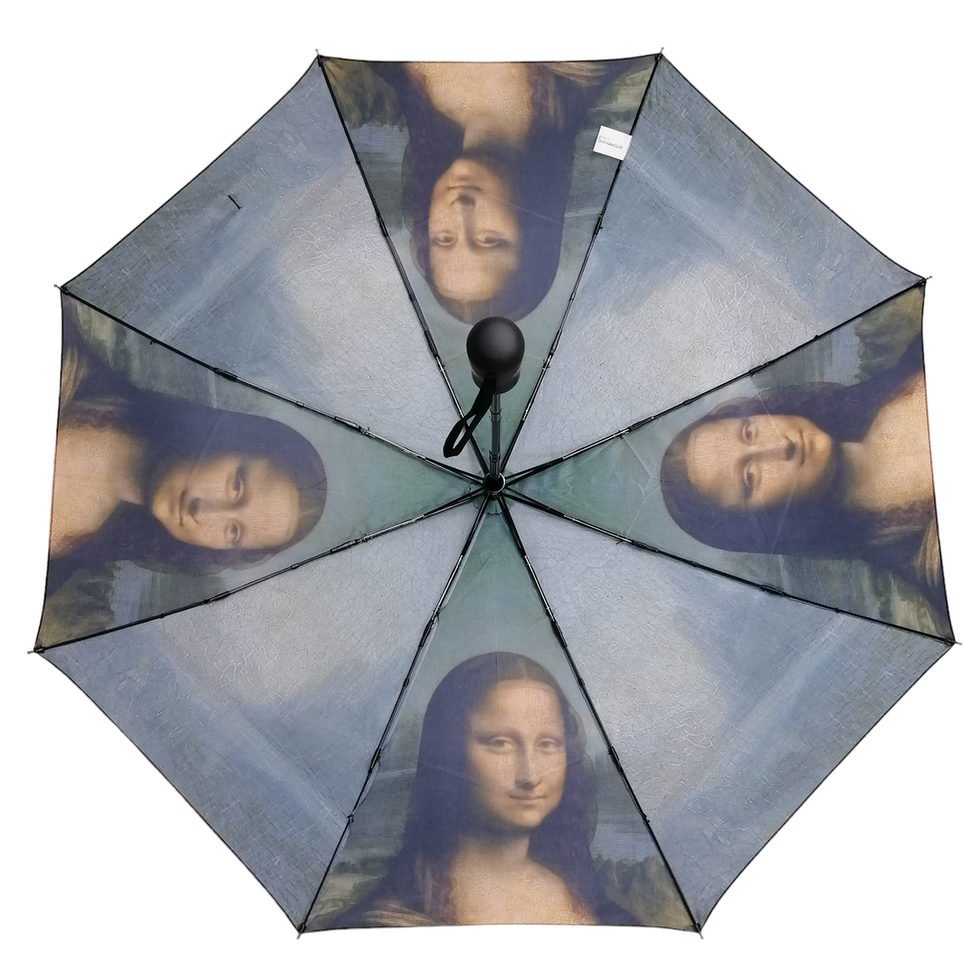 StormKing Art Collection De Vinci Moan Lisa Folding Umbrella by Soake