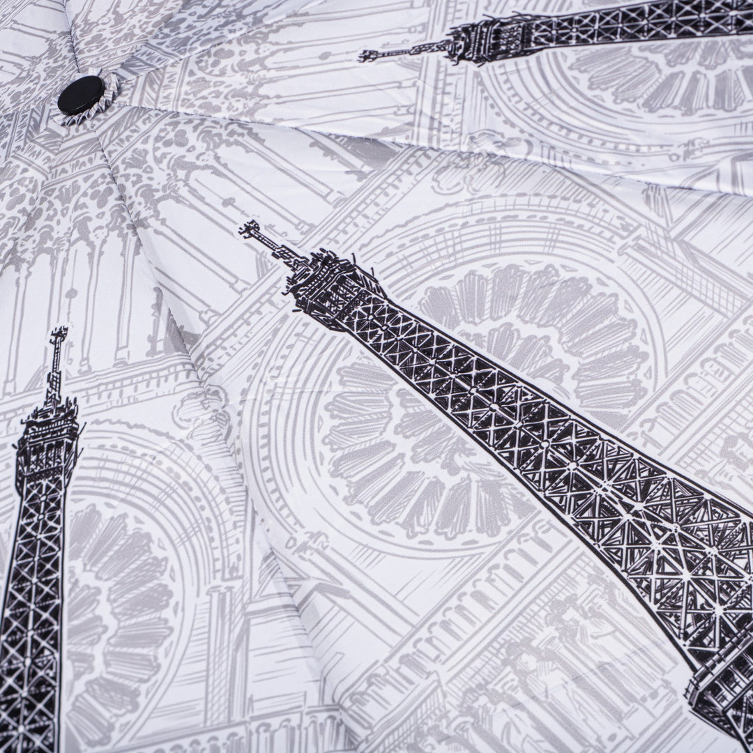 StormKing Folding City Umbrella Paris Black and White by Soake