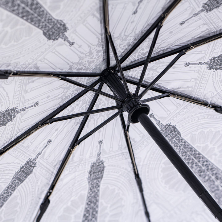 StormKing Folding City Umbrella Paris Black and White by Soake