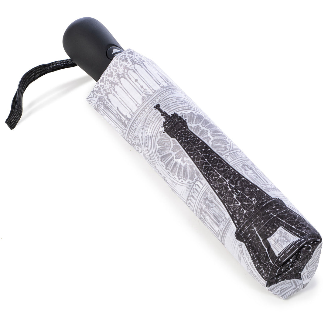 StormKing Folding City Umbrella Paris Black and White by Soake