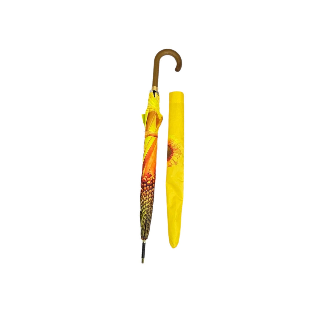 StormKing Floral Sunflower Classic Stick Umbrella