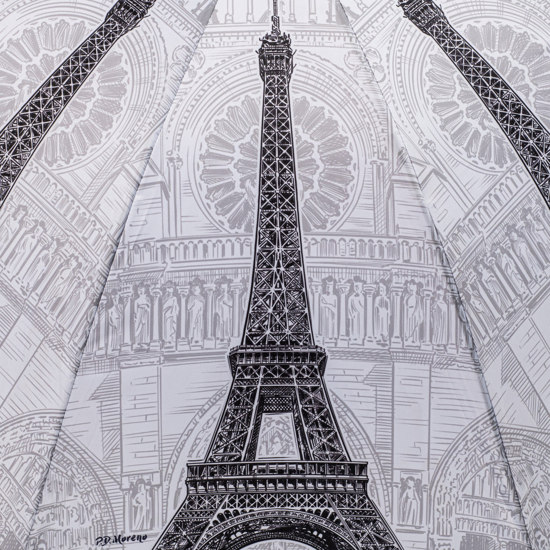 StormKing Classic City Collection Paris Black and White Umbrella by Soake