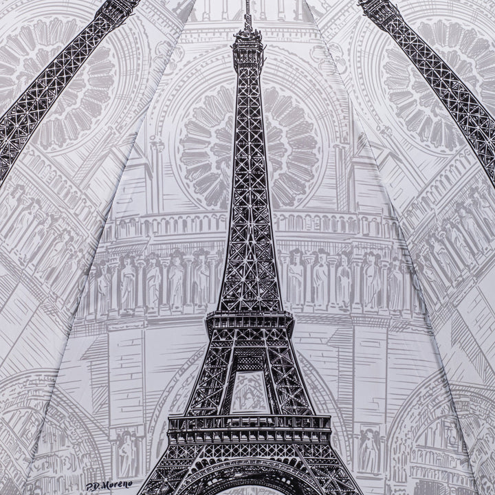StormKing Classic City Collection Paris Black and White Umbrella by Soake