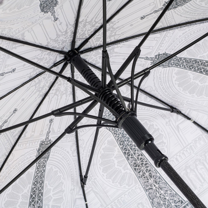 StormKing Classic City Collection Paris Black and White Umbrella by Soake