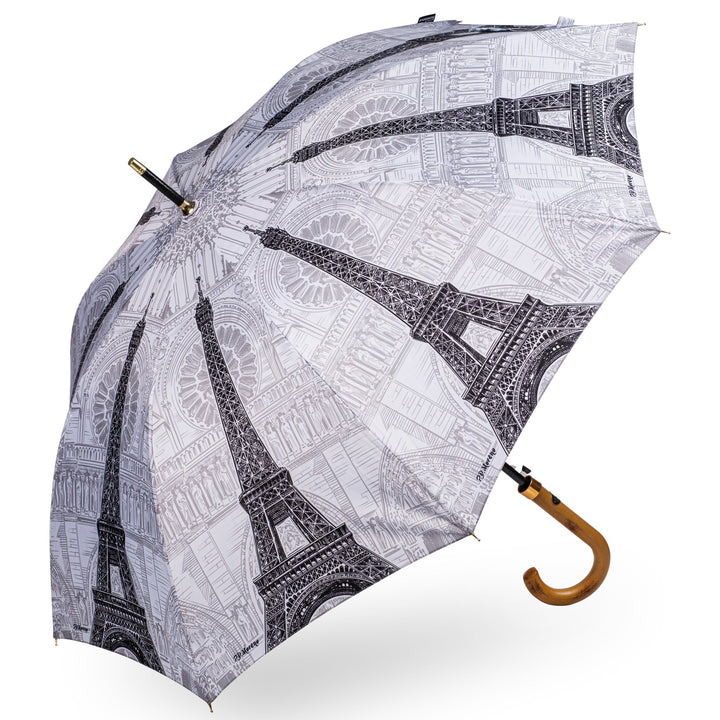 StormKing Classic City Collection Paris Black and White Umbrella by Soake