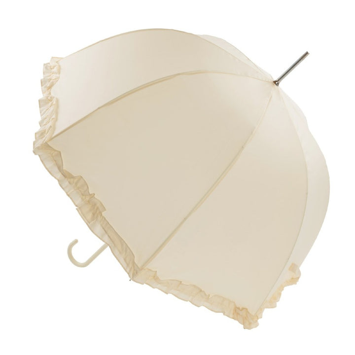 Luxury Frilled Ivory Wedding Umbrella Top Canopy