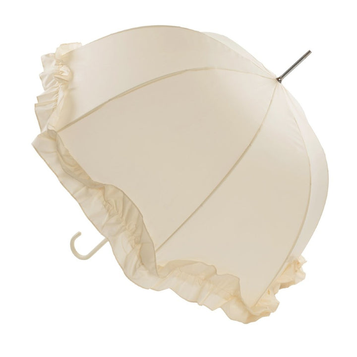 Large Frilled Ivory Wedding Umbrella Top Canopy