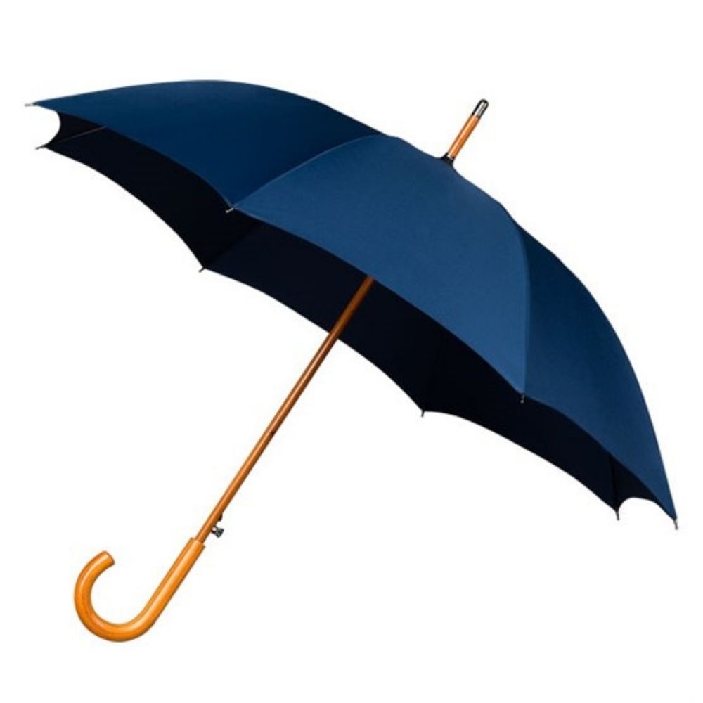 Falcone Navy Walking Windproof Umbrella Side Canopy