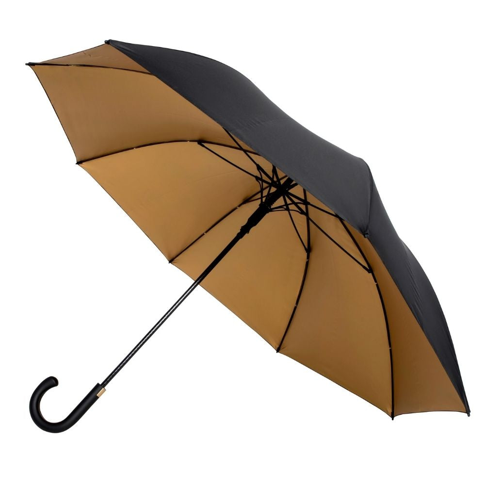 Double Canopy Black & Gold Falcone Golf Umbrella Side Canopy
