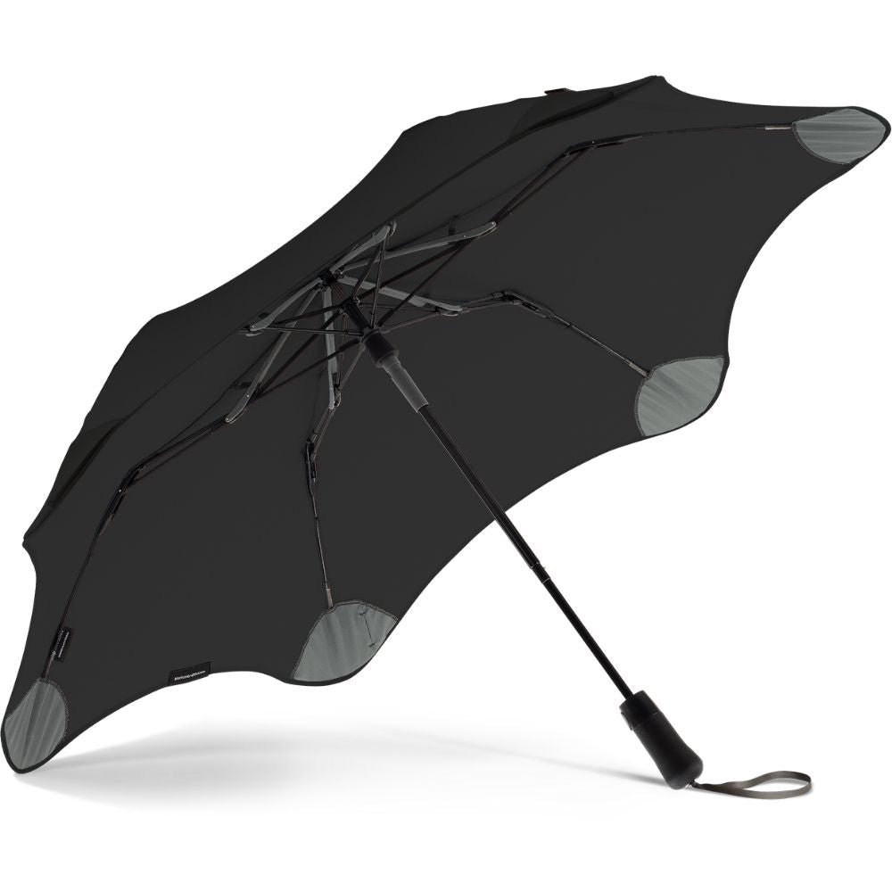 Metro Black Windproof Blunt Umbrella Under Canopy