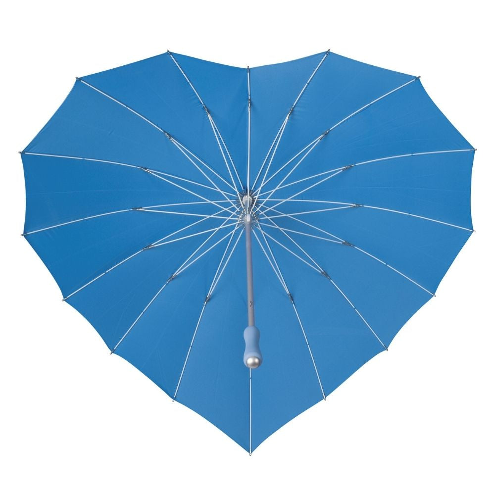 Blue Heart Umbrella by Impliva Under Canopy