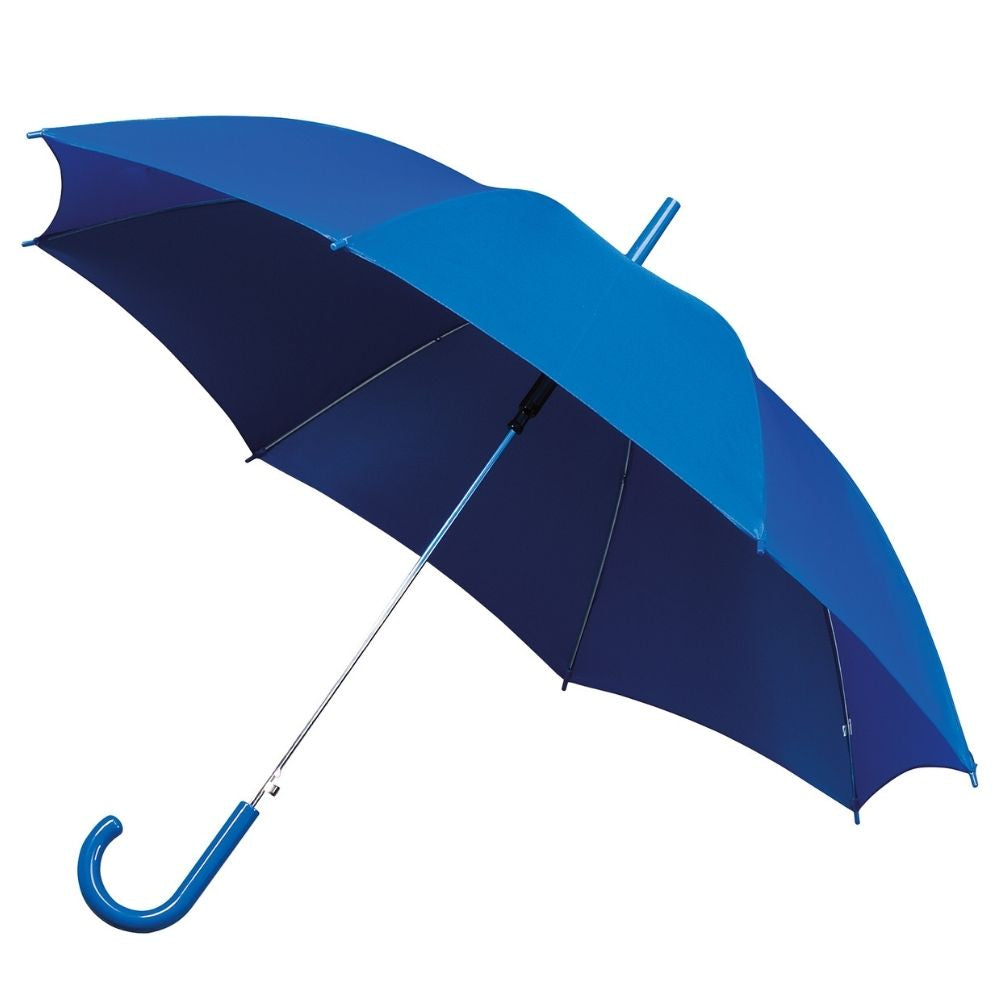 Impliva Plain Blue Walking Umbrella Side View