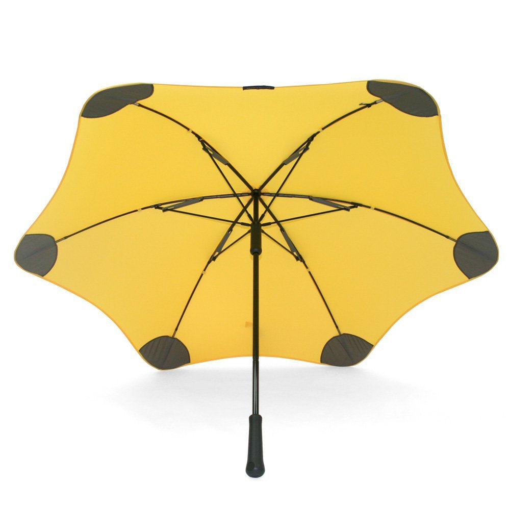 Branded Classic Windproof Yellow Blunt Umbrella Under Canopy
