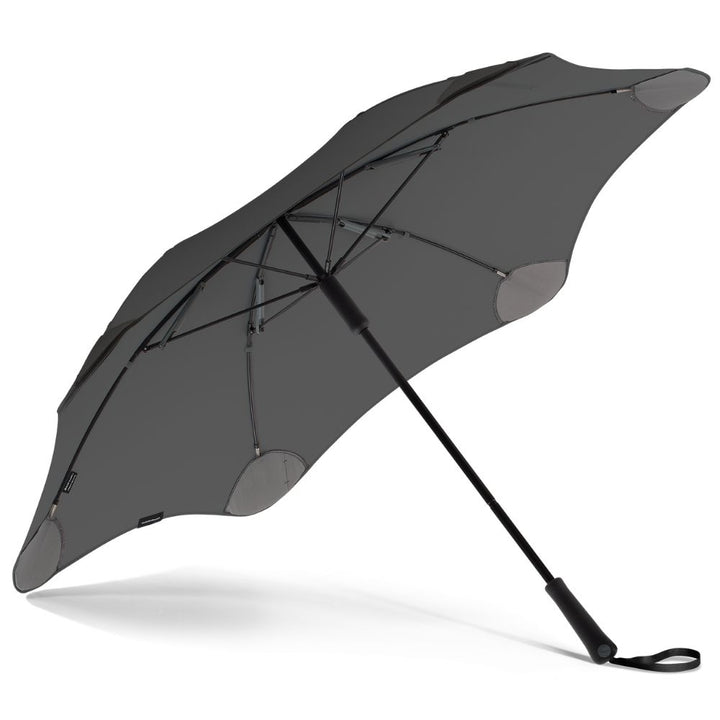 Classic Windproof Charcoal Blunt Umbrella Under canopy