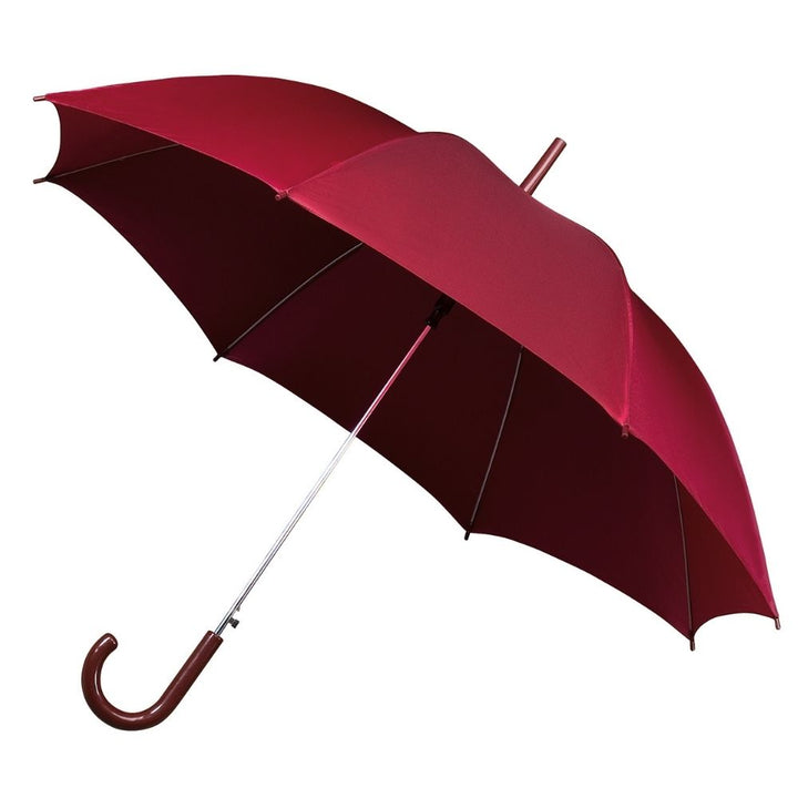 Impliva Plain Burgundy Walking Umbrella Side View