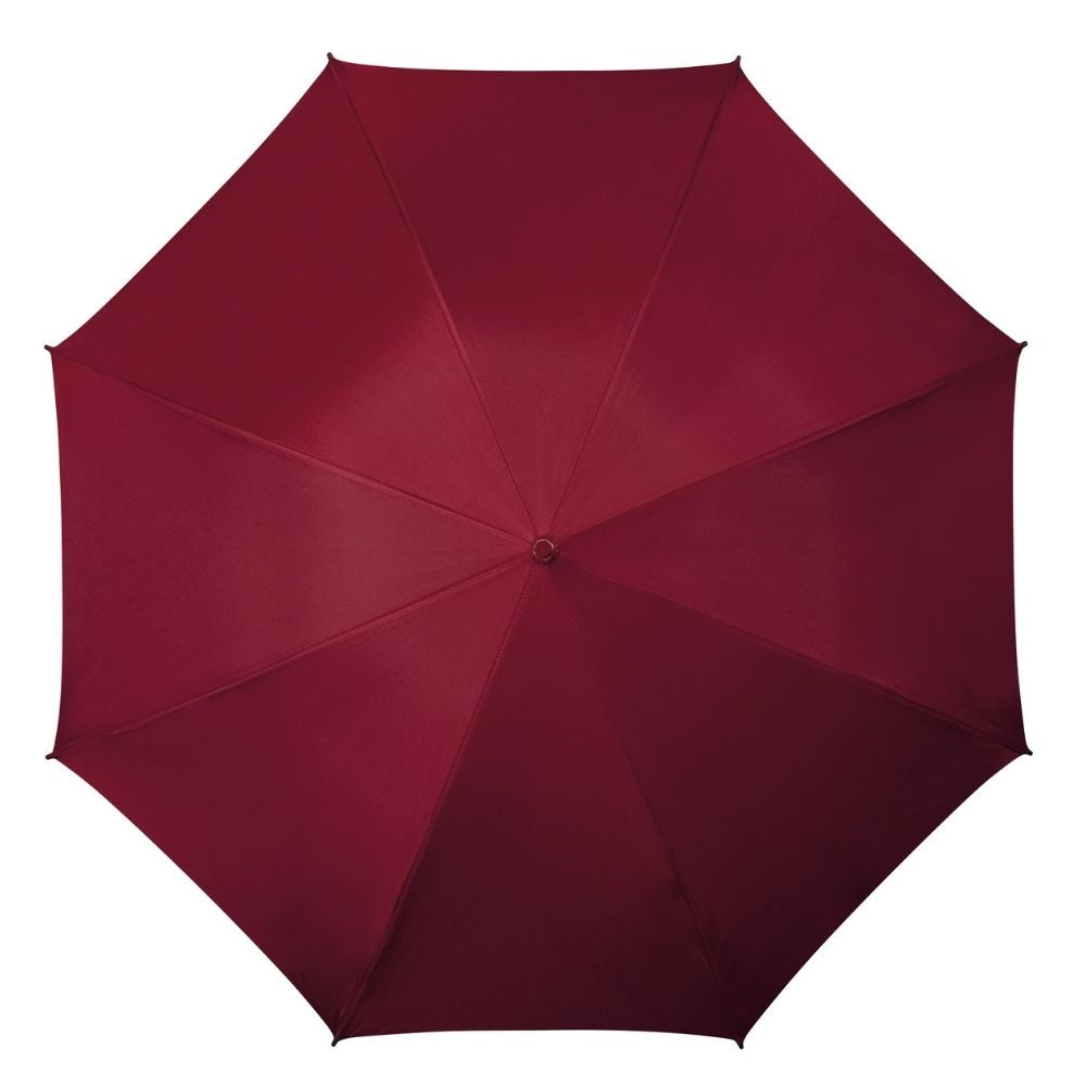Impliva Plain Burgundy Walking Umbrella Flat View