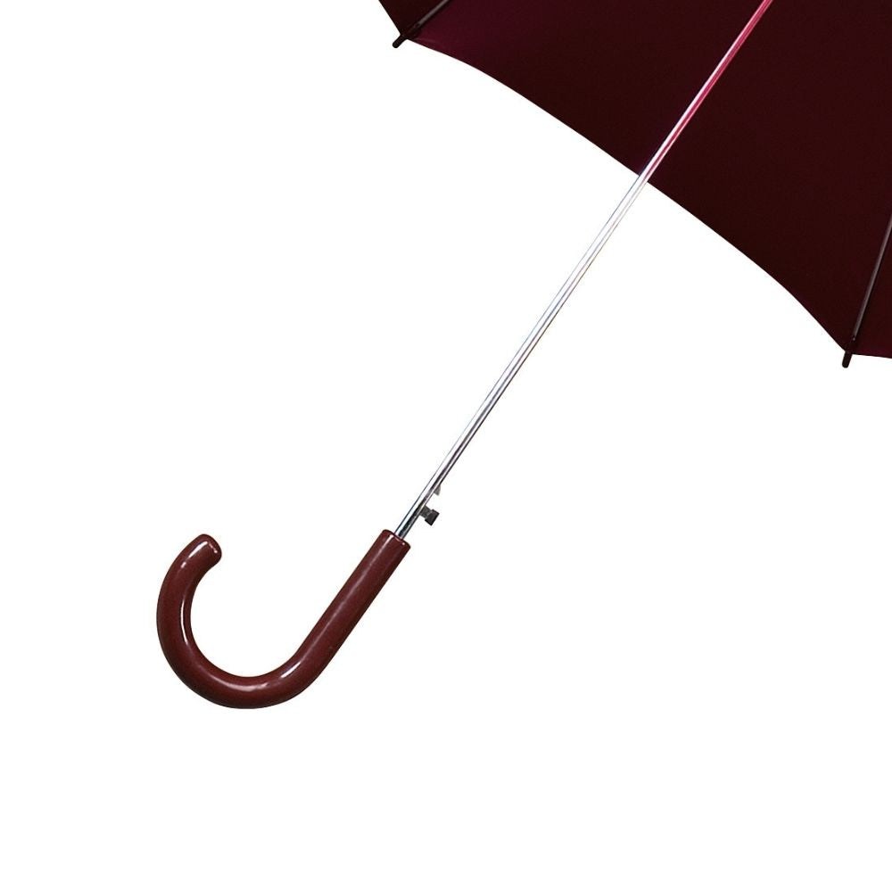 Impliva Plain Burgundy Walking Umbrella Handle