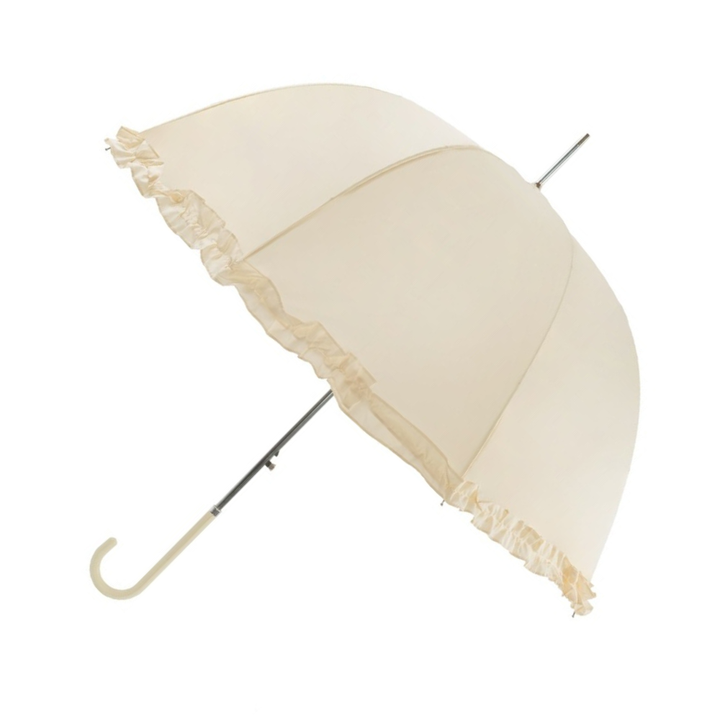 Luxury Frilled Ivory Wedding Umbrella Side Canopy