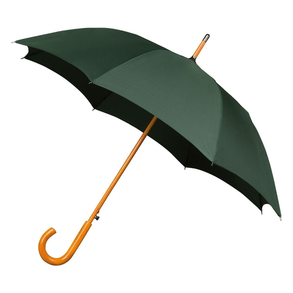 Falcone Dark Green Walking Windproof Umbrella Side Canopy