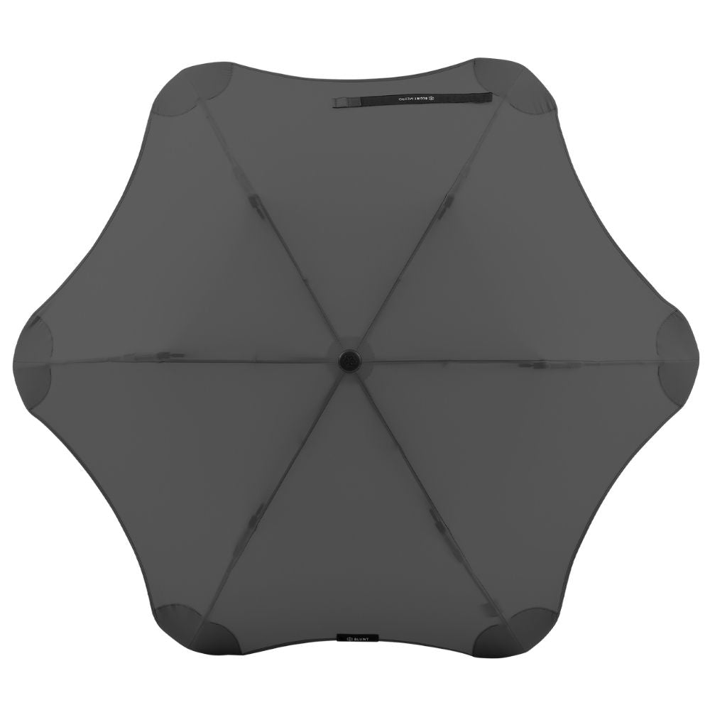 Charcoal Metro Windproof Blunt Umbrella Top Canopy