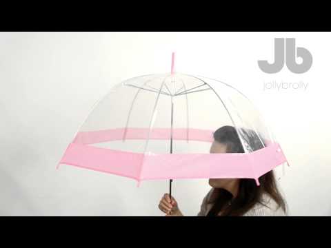 Clear dome umbrella in pink