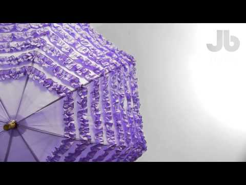 Lilac Wedding Pagoda Umbrella FIFI Frill with Tassell