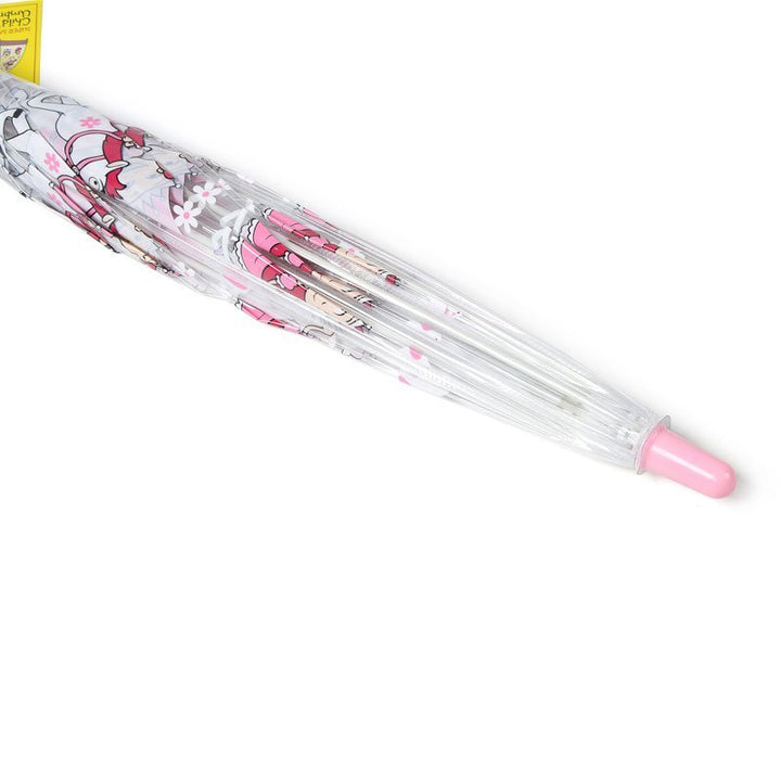 Bugzz Clear Princess Print Transparent and Pink Umbrella Tip