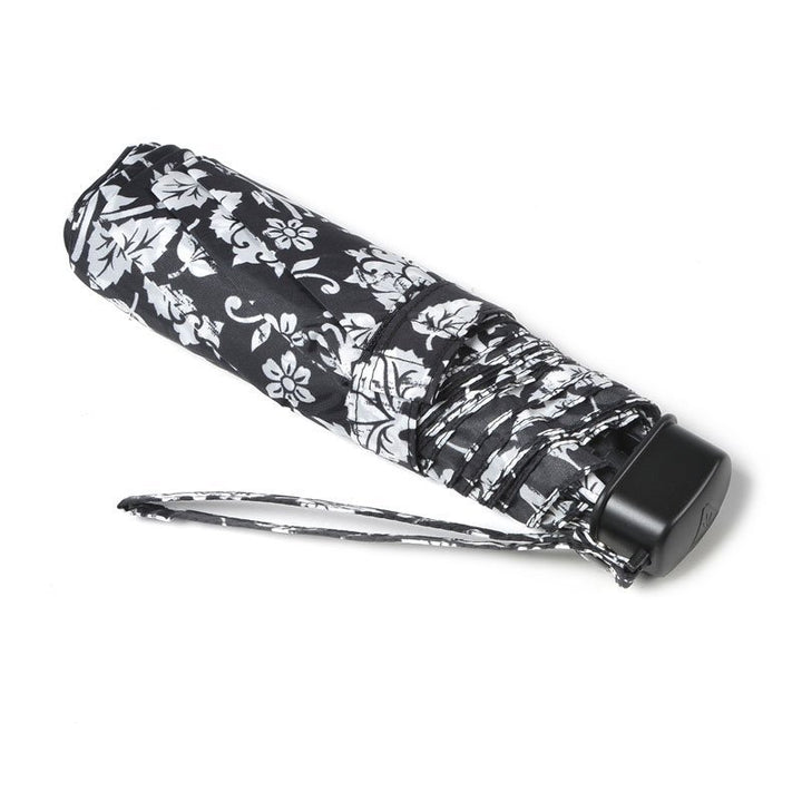 Miniflat Delph Flower Wallpaper Compact Umbrella Handle