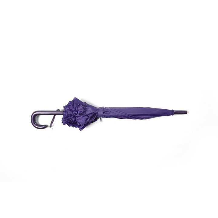 Purple Frill Galleria Kids Umbrella Flat Lay Closed