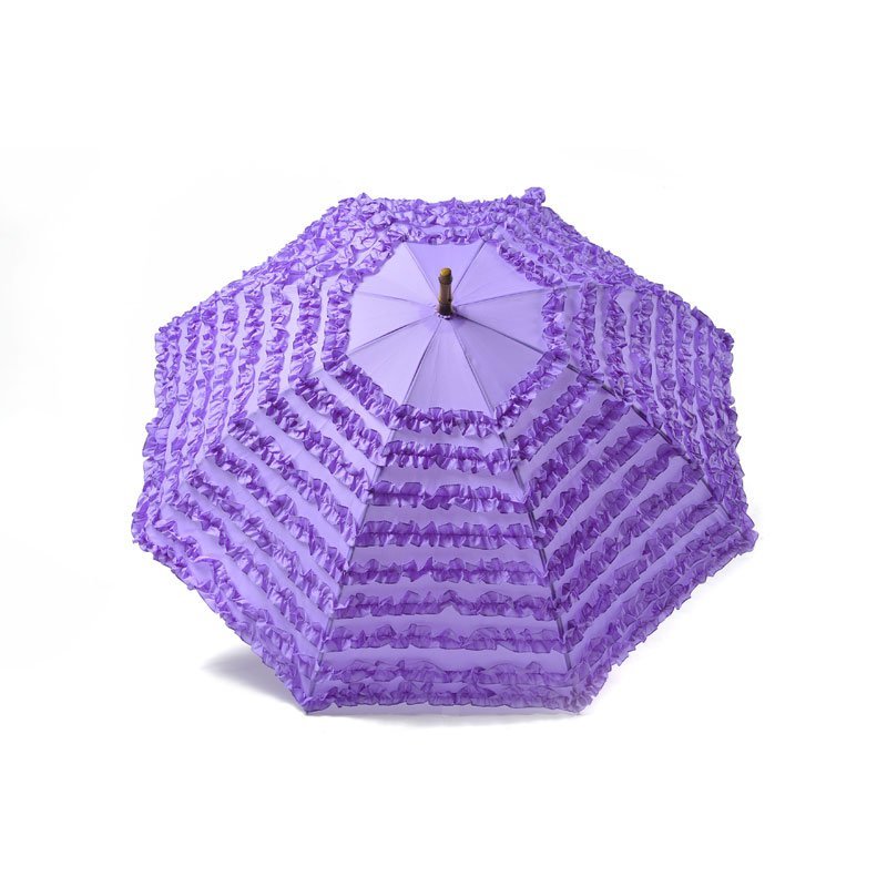 Lilac Wedding Pagoda Umbrella FIFI Frill with Tassell