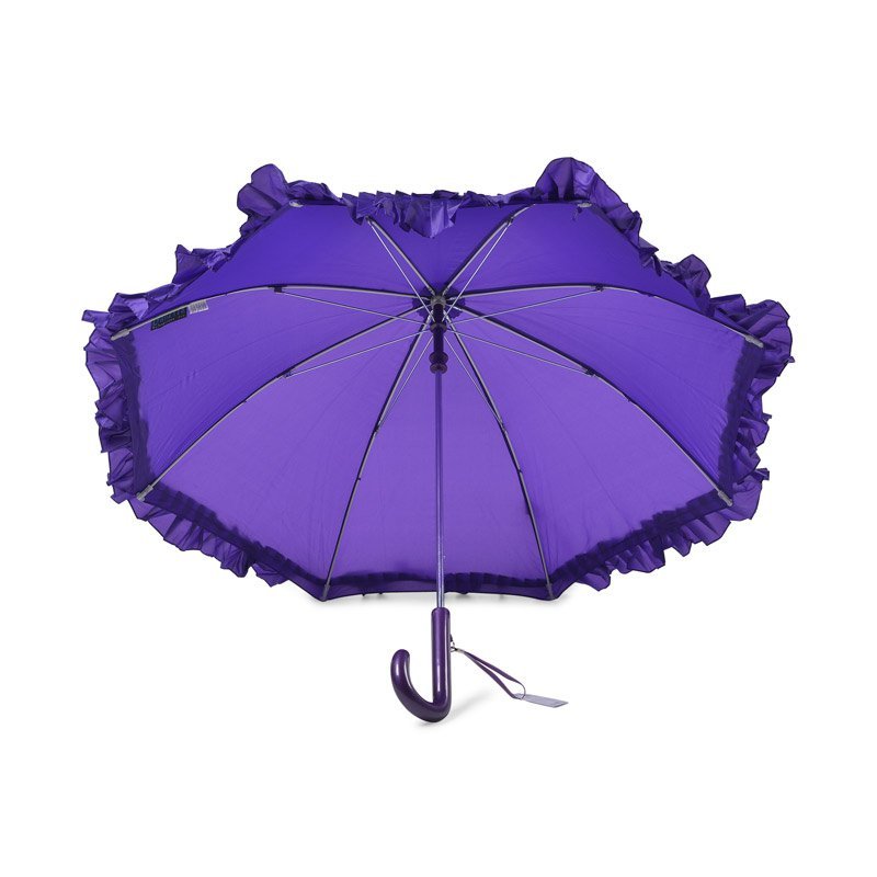 Purple Frill Galleria Kids Umbrella Under Canopy