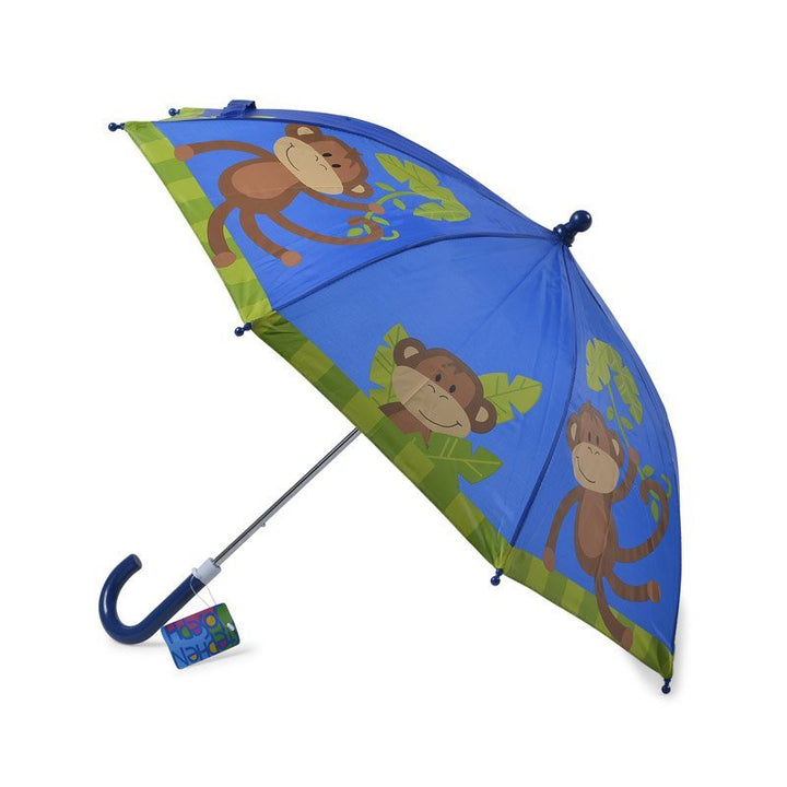 Monkey Print Blue Kids Umbrella Side Canopy
