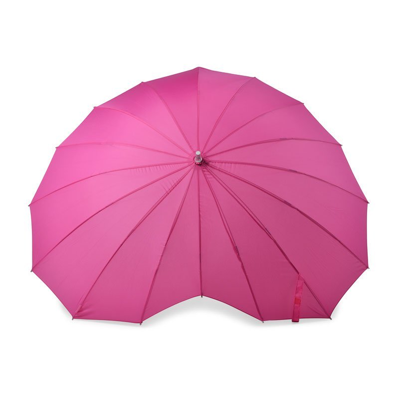 Hot Pink Heart Shaped Ladies Umbrella Top Canopy