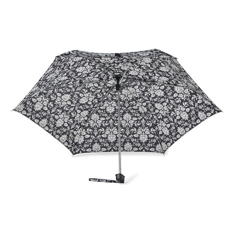 Miniflat Delph Flower Wallpaper Compact Umbrella Under Canopy